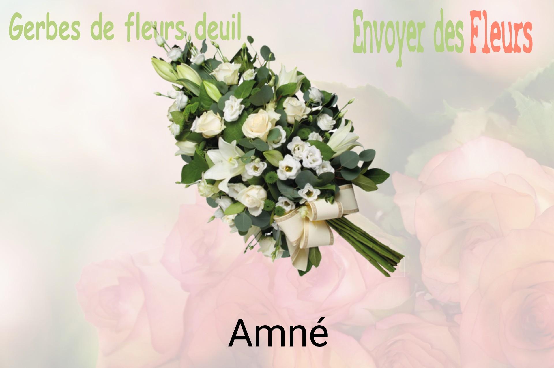 Gerbe de fleurs de deuil livrée à Amné